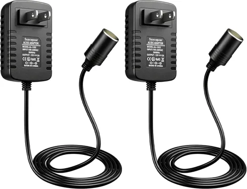 Miniatura 10 de Convertidor de CA a CC de 12 V 24 W, enchufe para encendedor de cigarrillos de automóvil, 100-240V a 12V 2A AC/DC adaptador de alimentación
