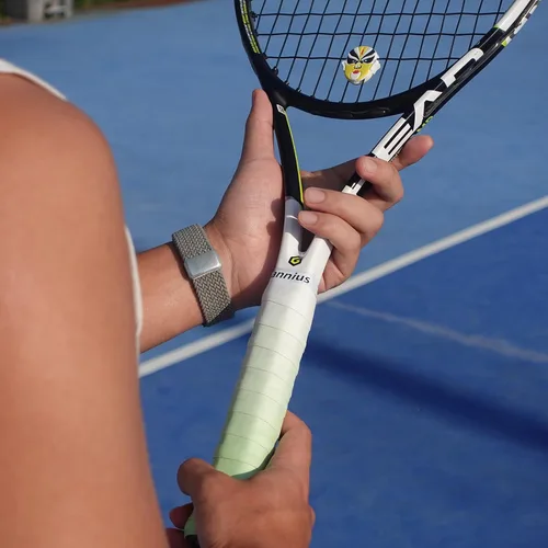 Miniatura 4 de Tacky - Cinta de agarre para raqueta de tenis, paquete de 6 agarres de tenis, cinta absorbente y mejorada para raqueta de tenis (color degradado)
