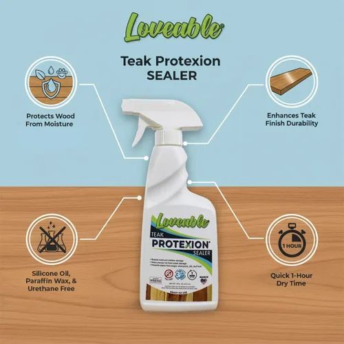 Miniatura 2 de EcoDecors Loveable Protexion - Sellador de teca de 16 onzas para muebles de exterior