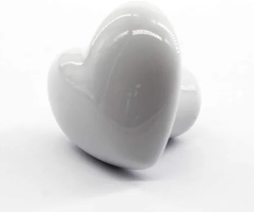Miniatura 10 de Flomore Pomo de cerámica azul para cajones de armario para habitación de niños, tirador en forma de corazón para cajones de aparador