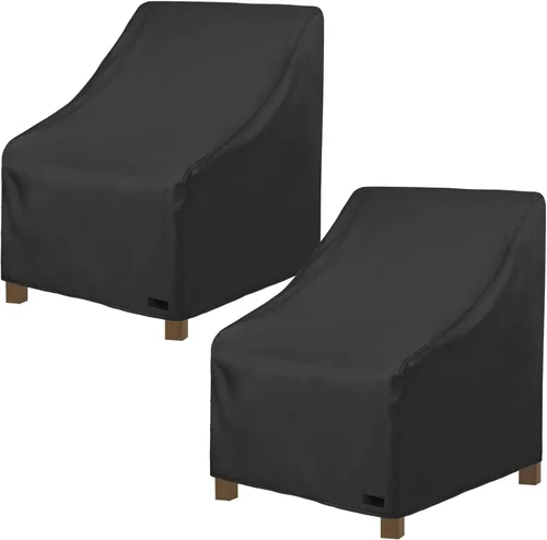 NettyPro Fundas para Sillas de Patio Impermeables para Muebles de Exterior Sillón Giratorio Reclinable Mecedora Lounge Asiento Profundo, Se Adapta
