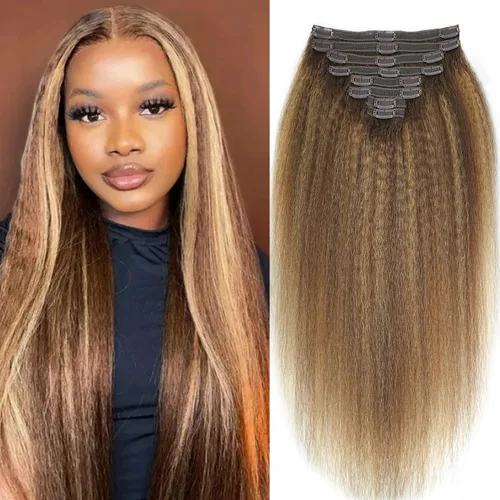 Miniatura 38 de Extensiones de cabello con clip de 12 pulgadas, rizado birmano, negro natural, extensiones de cabello con clip rizado birmano, cabello humano real