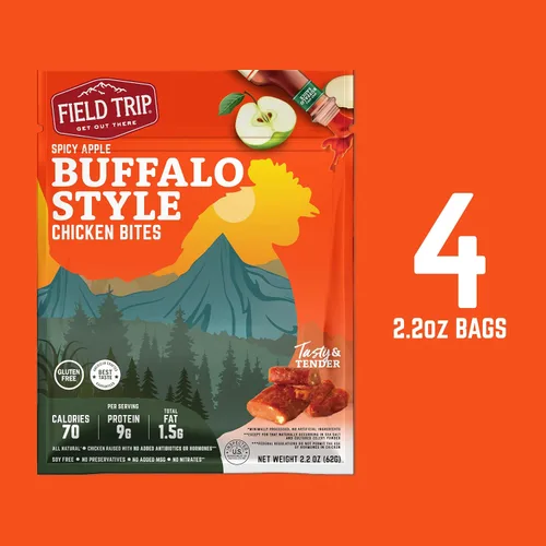 Miniatura 6 de Field Trip Bocaditos de carne seca de pollo, totalmente naturales y sin gluten, bocadillos saludables aptos para dieta keto y paleo, bajos