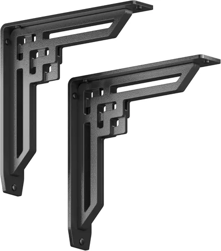 Miniatura 76 de Starby Charleston Soportes de acero resistente para repisa de chimenea, estante flotante, soporte de encimera, soldado a mano (paquete de 2)