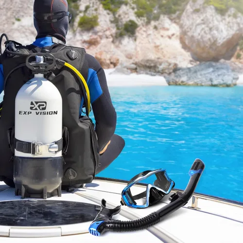 Miniatura 8 de Máscara de buceo Pano 3 para adultos, máscara de esnórquel de vidrio templado, máscara de natación antivaho sin fugas, gafas de natación con Juego