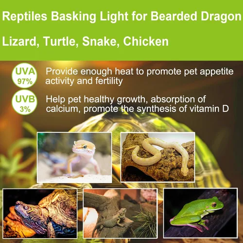 Miniatura 5 de Bombilla UVB UVA para reptiles de 25 W para tanques de reptiles y anfibios, bombilla de repuesto de lámpara de calor de dragón barbudo, tortuga