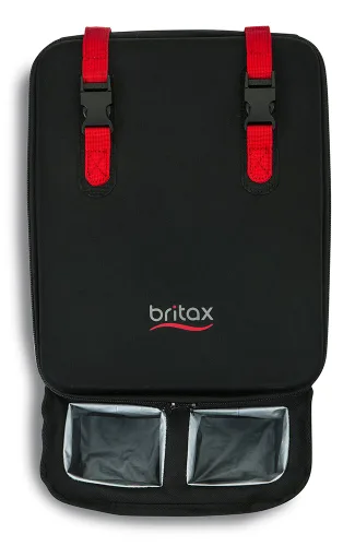 Miniatura 4 de Britax Organizador de asiento de automóvil con portavasos aislados, probado contra choques, 8 bolsillos de malla, separadores centrales extraíbles +