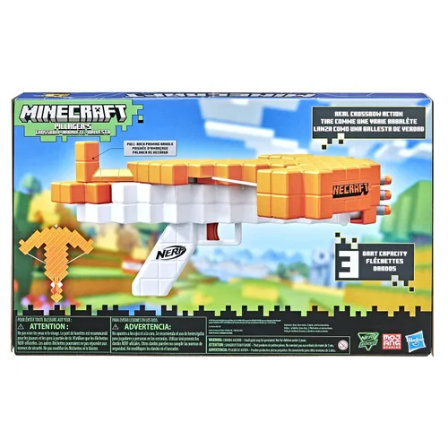 Miniatura 8 de Ballesta de dardos Nerf Minecraft Pillager, incluye 3 dardos Elite, acción real de ballesta, juguetes para niños y niñas de 8 años en adelante