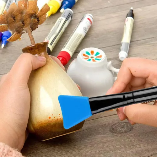 Miniatura 5 de 16 pinceles mágicos de silicona, reutilizables de resina epoxi de silicona para mezclar y extender a vasos con purpurina, tazas acrílicas, tazas