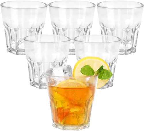 Miniatura 10 de Juego de 12 vasos de plástico irrompibles, vasos de plástico acrílico, reutilizables para niños, cocina, picnic, fiesta, jugo, whisky, vino