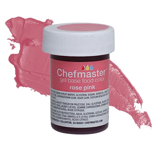 Chefmaster Colorante en gel rosa pálido | Color vibrante | Tinte de grado profesional para glaseado, cobertura, fondant | Para hornear y decorar |