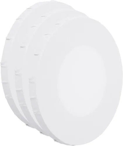 Miniatura 6 de PATIKIL Lienzos de pintura para pintar, paquete de 3 paneles redondos de madera de 6 pulgadas, bastidor de madera estirado en blanco para acrílico