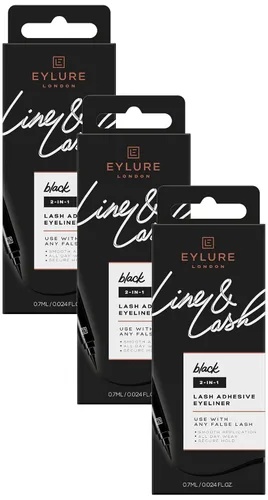 Miniatura 14 de Eylure Line & Lash - Delineador de ojos adhesivo 2 en 1, color negro