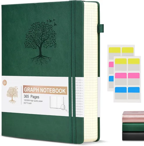 Miniatura 37 de Cuaderno Diario con Líneas - 365 Páginas A5 Cuaderno Grueso para Escribir para Hombres y Mujeres, Cuaderno con Rayas Universitarias, Diario de Cuero