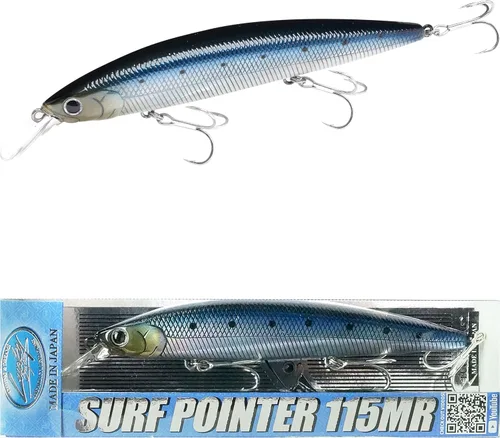 LUCKY CRAFT Puntero de surf 115MR, Señuelos de pesca de surf de agua salada, Fletán, Perca de surf, Lubina blanca del mar, Lubina rayada, 714