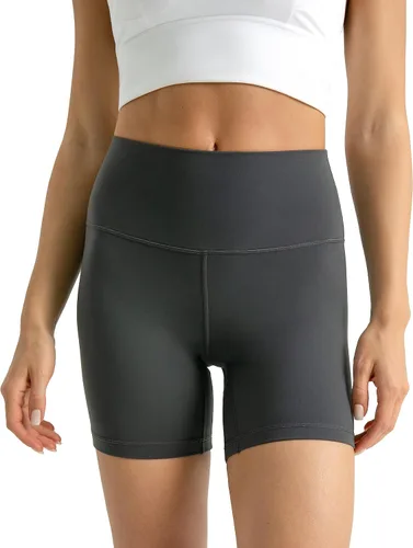 Colorfulkoala Dreamlux - Pantalones cortos de yoga de cintura alta para mujer, mallas de entrenamiento con entrepierna de 6