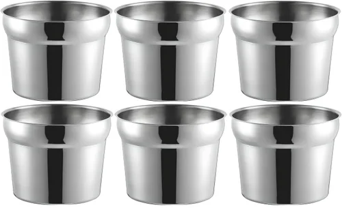 Miniatura 5 de OCS Parts Pro Series Juego de 3 Ollas de Inserción para Vegetales de 4 Cuartos 7.81" x 7.5" Olla de Acero Inoxidable para Salsas, Sopas, Estufa