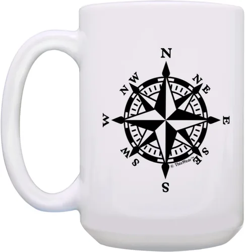 Miniatura 3 de Regalos de crucero, brújula náutica, brújula de senderismo, taza de café, regalos de aventura, regalo de viajeros, regalo al aire libre, taza