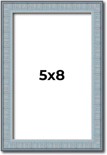 Miniatura 35 de Marco azul de 28 x 28 pulgadas, marco de madera maciza, ancho del marco de 0.75 pulgadas, profundidad interior de 0.5 pulgadas, marco azul Kingsley