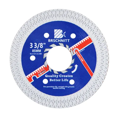 Miniatura 12 de Hoja de sierra de porcelana de diamante superfina con dientes en X, 2 piezas de 3 pulgadas (2.953 in) x eje de 3/8 pulgadas (0.394 in), disco