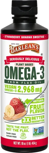Miniatura 11 de Barlean's Suplemento líquido vegano de aceite de linaza, borraja y algas, Omega 3 6 9, granada y arándano, 3,980 mg de GLA, EPA y DHA de ácido