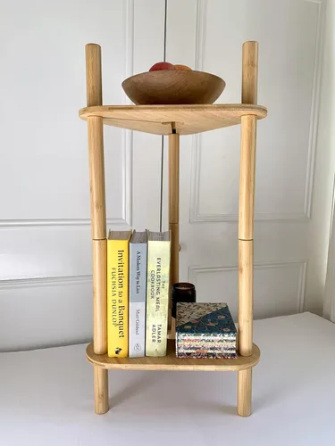 Miniatura 4 de Soporte ajustable para macetas de interior – Madera de bambú, altura y ancho ajustable (no necesita herramientas), se adapta a macetas pequeñas
