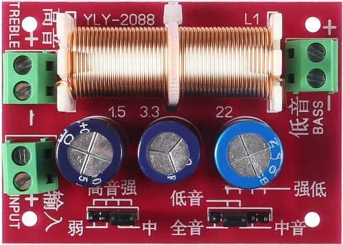 Miniatura 4 de 2 unids 400W altavoz ajustable crossover 2 vías agudos/graves 2 unidades divisor de frecuencia de audio distribuidor filtros versión actualizada