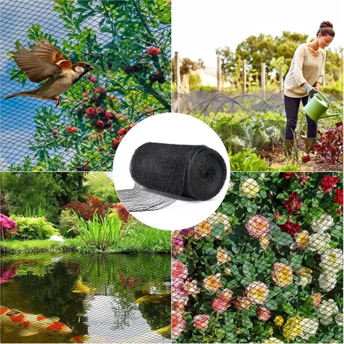 Miniatura 7 de BUZIFU Red de estanque, red de estanque de 10 x 10 pies para estanques Koi, cubierta de malla fina para estanques de jardín, piscina de jardín