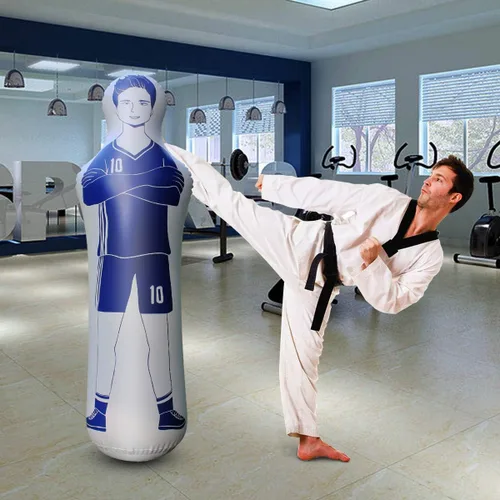 Miniatura 9 de sailupxinyuan Inflatable Soccer Dummy Goalkeepr Air Mannequin Free Kick Wall Goalkeeper Defender Training