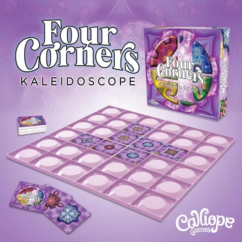 Miniatura 6 de Calliope Games - Juego de mesa de estrategia de colocación de piezas de caleidoscopio de cuatro esquinas con patrón a juego para juegos familiares