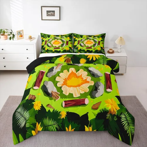 Miniatura 30 de Feelyou Juego de edredón de sandía, tamaño individual, juego de ropa de cama de frutas frescas de verano para niños, decoración de frutas rojas, 1