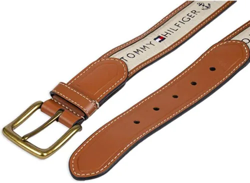 Miniatura 24 de Tommy Hilfiger Cinturón casual con incrustaciones de tela para hombre con hebilla clásica del arnés
