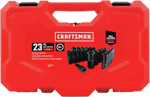 Miniatura 2 de CRAFTSMAN Juego de llaves de impacto profundo, SAE, 1/2 pulgada, 23 piezas (CMMT16970)