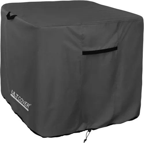 ULTCOVER Cubierta cuadrada impermeable de aire acondicionado para unidades de aire acondicionado exteriores de hasta 36 pulgadas de ancho x 36 Negro