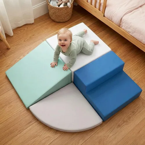little dove Juego de 4 piezas de juguetes de escalada para niños pequeños de 1 a 3 años, bloques de escalada de espuma para bebés, juguetes de