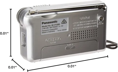 Miniatura 5 de Panasonic RFP-150D Radio portátil AM/FM de tamaño de bolsillo con pilas (plata/mat)