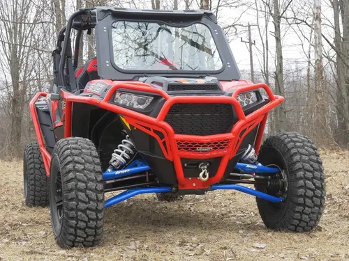 Miniatura 7 de SuperATV Brazos delanteros A inferiores de alta holgura resistentes para Polaris RZR XP Turbo/XP 4 Turbo 2016-2021, color negro, incluye rótulas