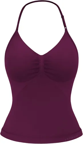 Miniatura 16 de YEOREO SoftHue Impact Longline Top de Tirantes para Mujer Camiseta sin Mangas Halter para Ejercicio sin Espalda Gimnasio Longline con Correa