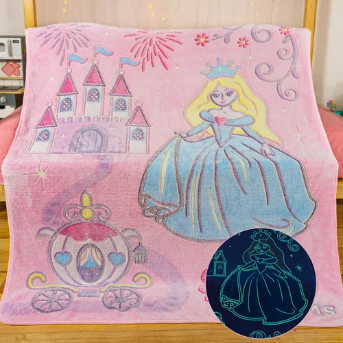 Snooze Bliss Manta de Princesa que Brilla en la Oscuridad – Divertido Regalo de Cumpleaños para Niños que Aman los Juguetes y Vestidos para Niñas.