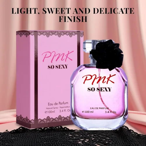 Miniatura 4 de Pink So Sexy - Eau de Parfum para mujer, fragancia floral afrutada con aroma dulce azucarado, bergamota, manzana y crema batida, fresco, dulce