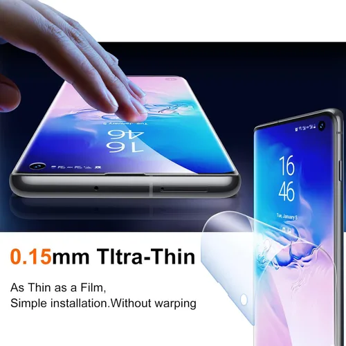Miniatura 4 de [Paquete de 3+2] Unique Me compatible con Samsung Galaxy S10 de cobertura completa, protector de pantalla de TPU flexible y protector de lente