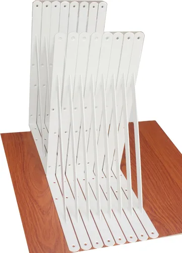 Miniatura 77 de Paquete de 16 soportes de estante resistentes negros de 20 pulgadas de largo x 12 pulgadas de alto con tornillos, soportes de estante de metal