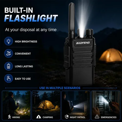 Miniatura 4 de Walkie Talkies recargables de largo alcance para adultos, radio FRS Waki Taki Baofeng Radios Walkie-Talkie Radio bidireccional USB-C 1500mAh batería