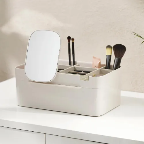 Miniatura 2 de Joseph Joseph 75005 Viva Organizador de Almacenamiento de Maquillaje y Cosméticos con Cajón, Grande con Espejo, Concha, Crema