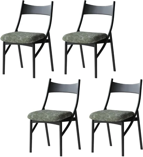 Miniatura 16 de Sillas de comedor de madera, sillas de comedor, silla de cocina, silla lateral de cocina con respaldo alto con paquete suave para salas de estar