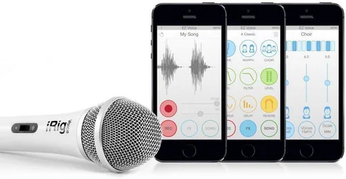 Miniatura 5 de IK Multimedia Micrófono karaoke iRig Voice (azul) para smartphones y tablets