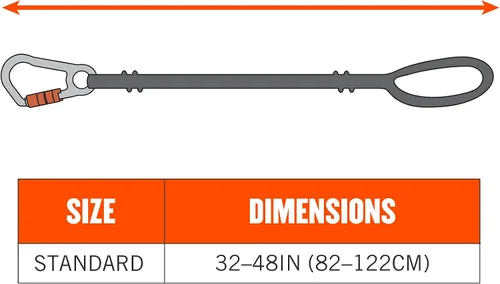 Miniatura 7 de Ergodyne Squids 3105 - Cordón para herramientas con mosquetón de bloqueo de tornillo de aluminio, capacidad de peso de la herramienta de 15 libras