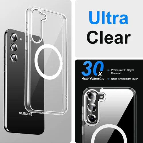 Miniatura 5 de Meifigno Natural Mag Series - Funda para Samsung Galaxy S23 (6.1 pulgadas), [compatible con MagSafe y protección de grado militar] Parte trasera