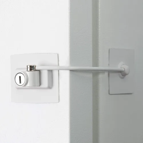 Miniatura 7 de Paquete de 2 cerraduras para refrigerador Guardianite Premium con cerradura con llave incorporada (paquete de 2, blanco)