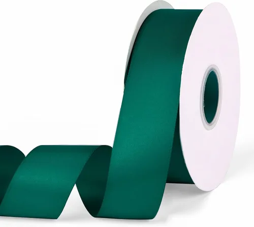 Miniatura 27 de YBLANDEG Cinta de satén de color sólido verde manzana de 1-1/2 pulgadas x 50 yardas, cinta de tela de poliéster de doble cara para envolver regalos